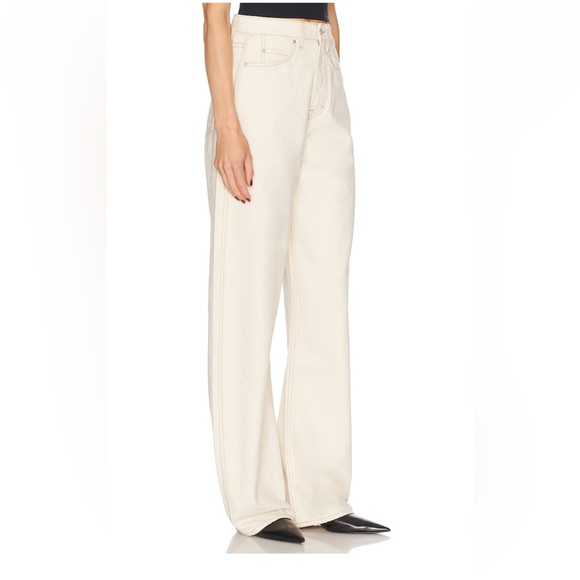 GRLFRND Austen High Rise Curve Jeans Cream Straight Leg denim pants FWRD 32 - Picture 7 of 14